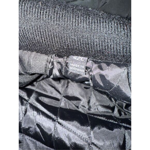 Calvin Klein black wool pea coat with zipper - Picture 7 of 9